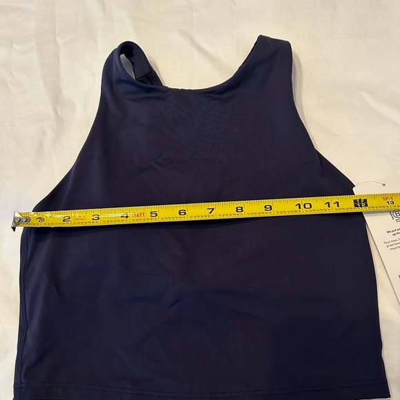 Athleta Conscious Crop Bikini Top A-C Size XS Blue NWT - Picture 5 of 9